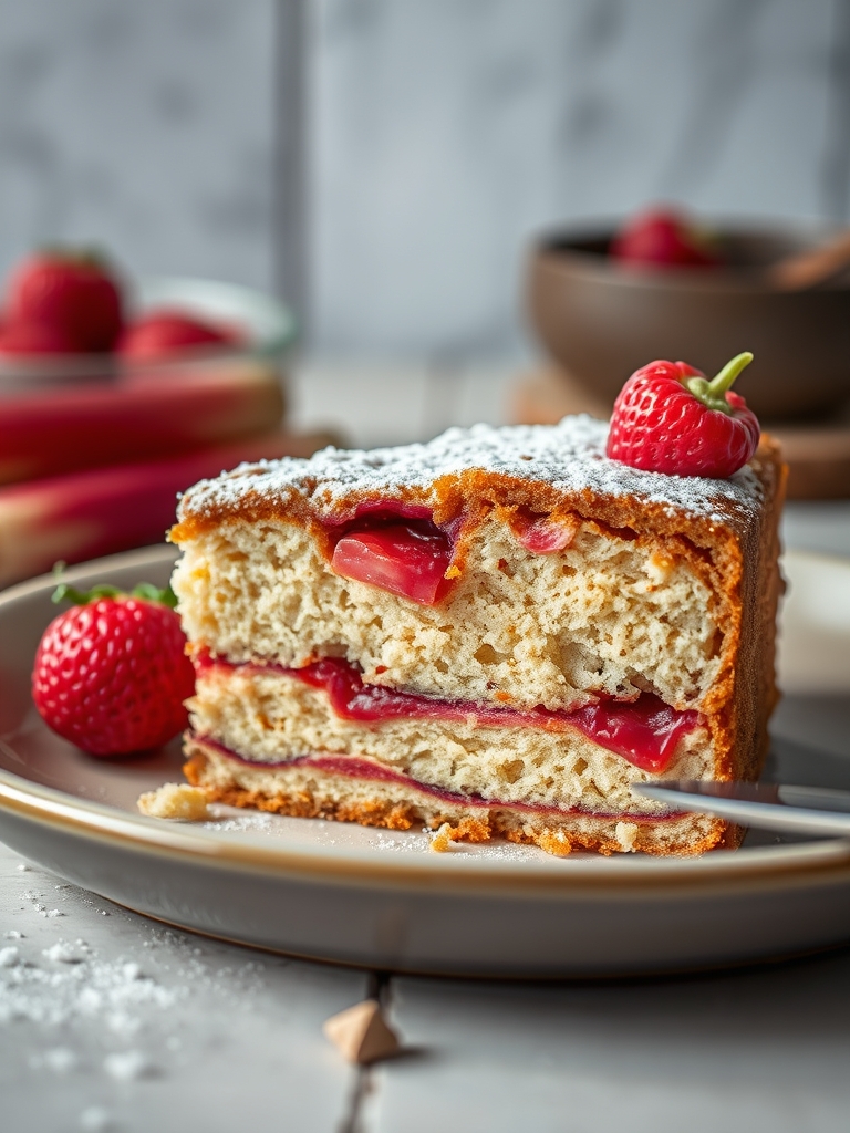 Classic Rhubarb Cake from Norway