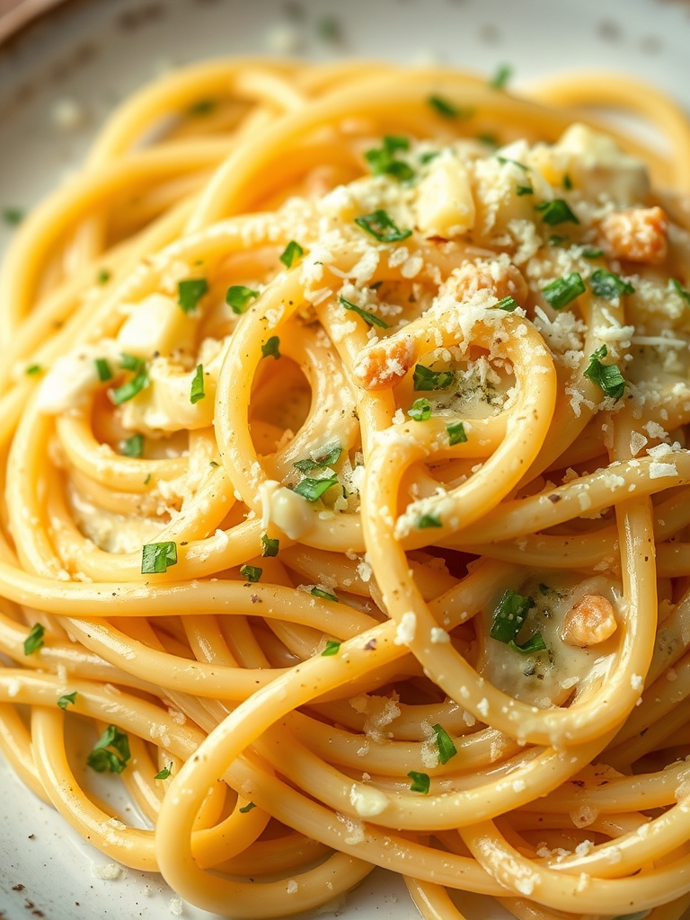 Creamy Garlic Parmesan Spaghetti Recipe