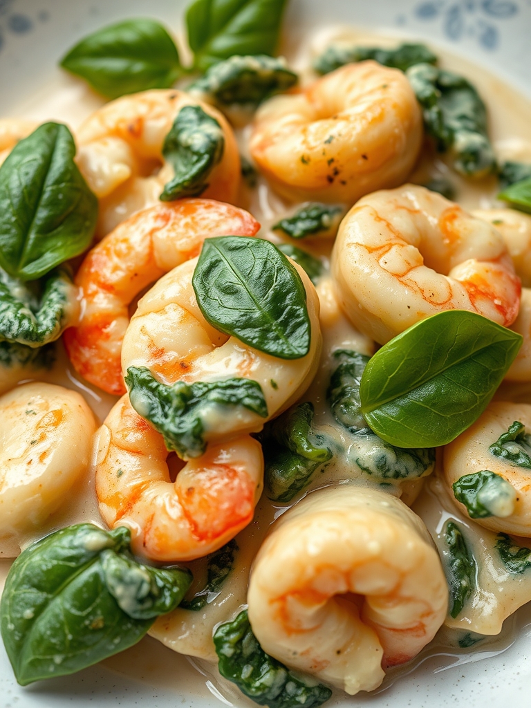 Creamy Shrimp and Spinach Tortellini