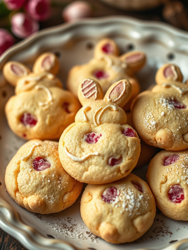 Easter Lemon Raspberry Cookies
