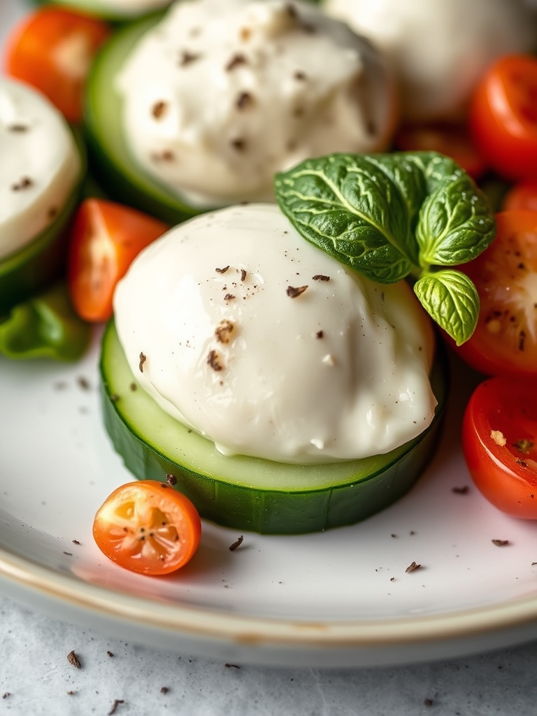 Easy Cucumber Caprese Salad