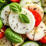 Easy Cucumber Caprese Saladingredients