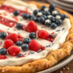 Easy July 4th Flag Patriotic Dessert Pizza Recipe