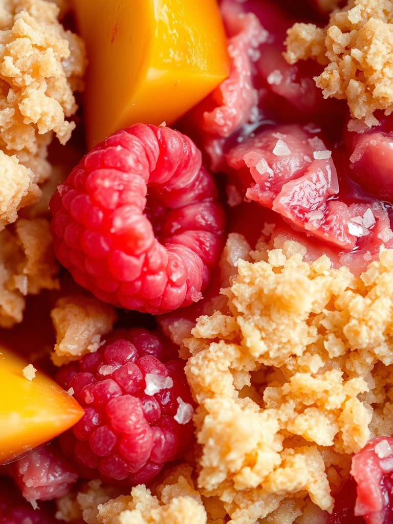 Easy Peach and Raspberry Cobbler Ingredients