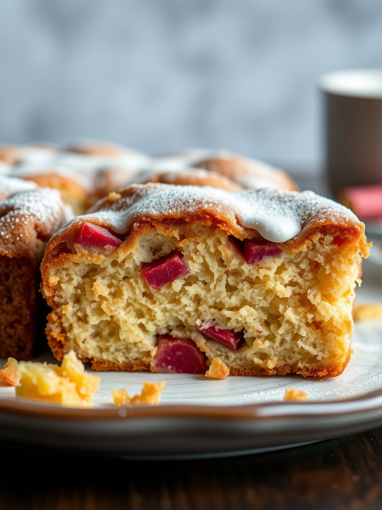 Easy Rhubarb Breakfast Cake