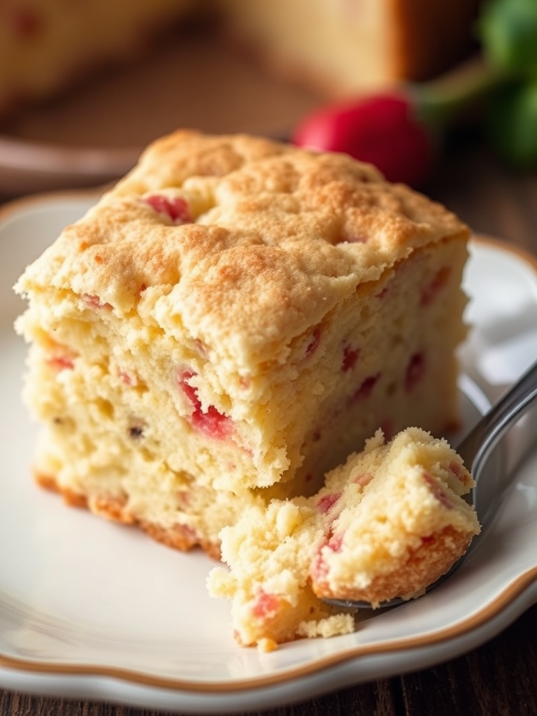 Easy Rhubarb Cake with Cake Mix Recipe