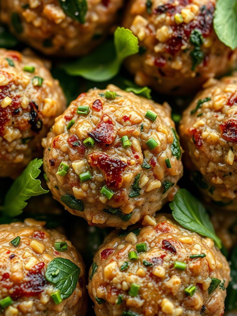 Easy Spinach & Garlic Meatballs Ingredients