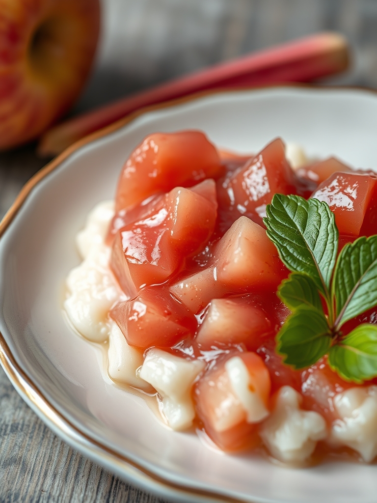 Flavorful Rhubarb Applesauce