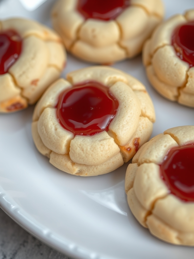 Flower Jam Thumbprint Cookies