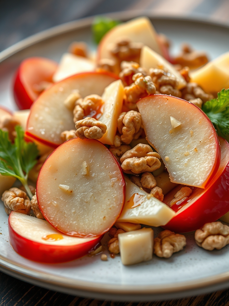 Fresh Walnut Apple Salad
