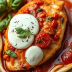 Garlic Tomato Chicken with Mozzarella