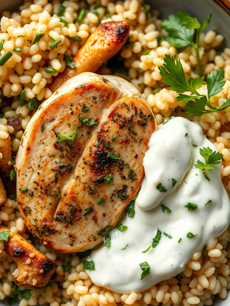 How to Make Herbed Chicken and Couscous Bowls with Creamy Tzatziki Recipe 3 Herbed Chicken and Couscous Bowls with Creamy Tzatziki Recipe Ingredients
