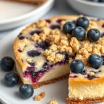 How to Make Blueberry Crumble Cheesecake