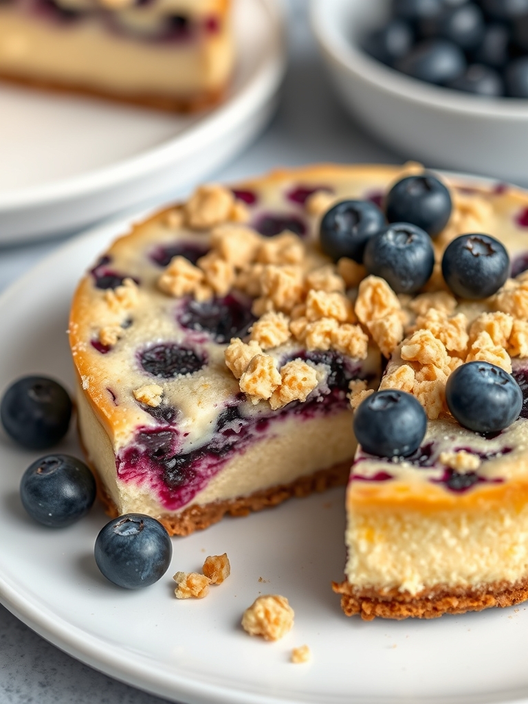 How to Make Blueberry Crumble Cheesecake