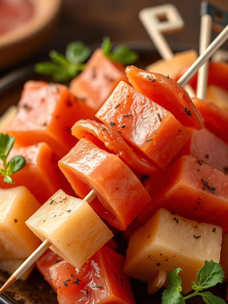 Italian Melon Prosciutto Skewers ingredients 2