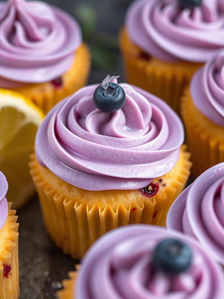 Lemon Cupcakes with Blueberry Buttercream Ingredients