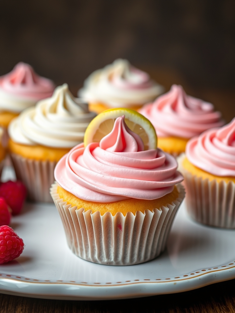 Lemon Cupcakes with Raspberry Buttercream Frosting Ingredients