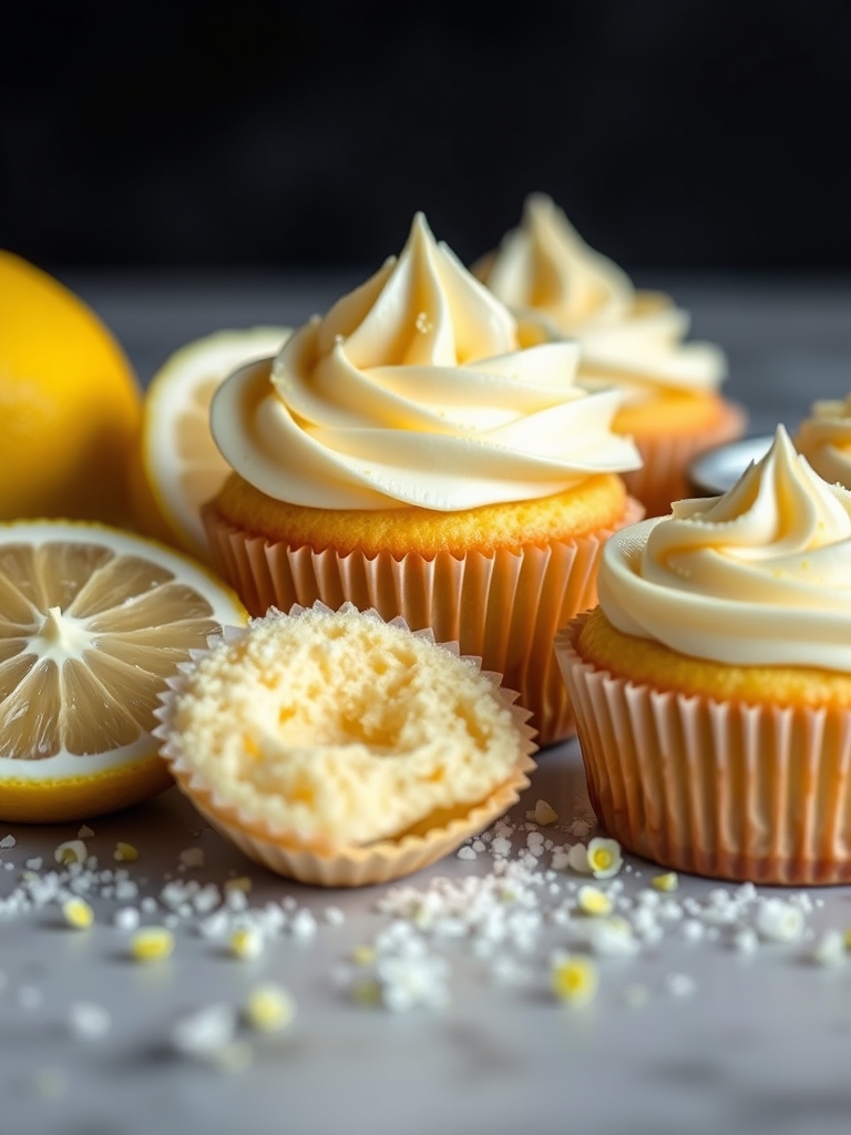 Ingredients for Lemon Elderflower Cupcakes