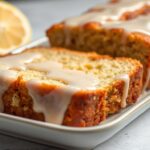Lemon Rhubarb Loaf with Glaze