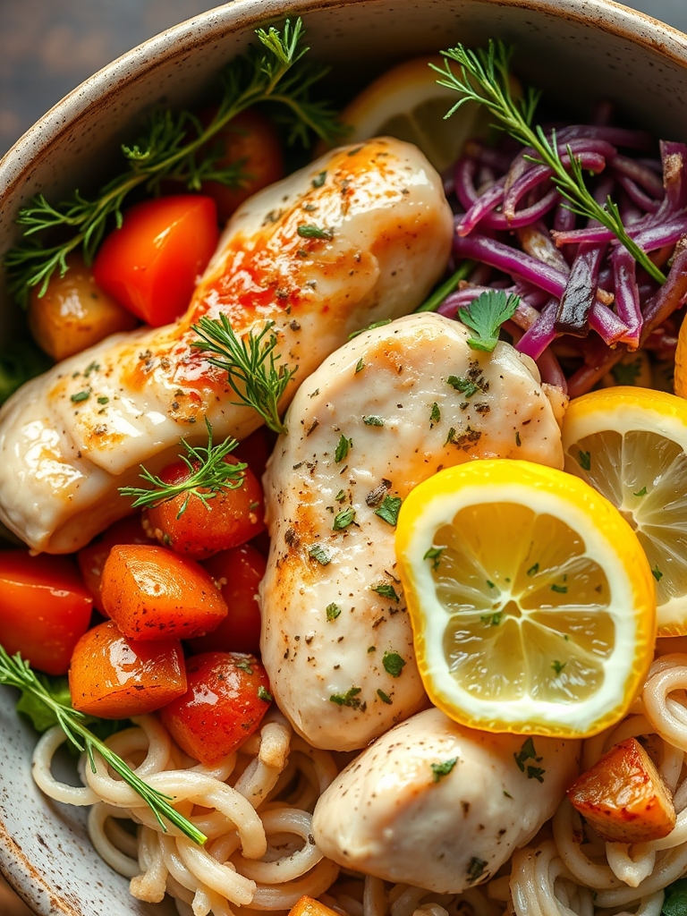 How to Make the Best Mediterranean-Inspired Lemon-Dill Chicken Bowls in 7 Easy Steps 3 Mediterranean-Inspired Lemon-Dill Chicken Bowls Ingredients