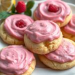 Moist Lemon Cookies with Raspberry Frosting