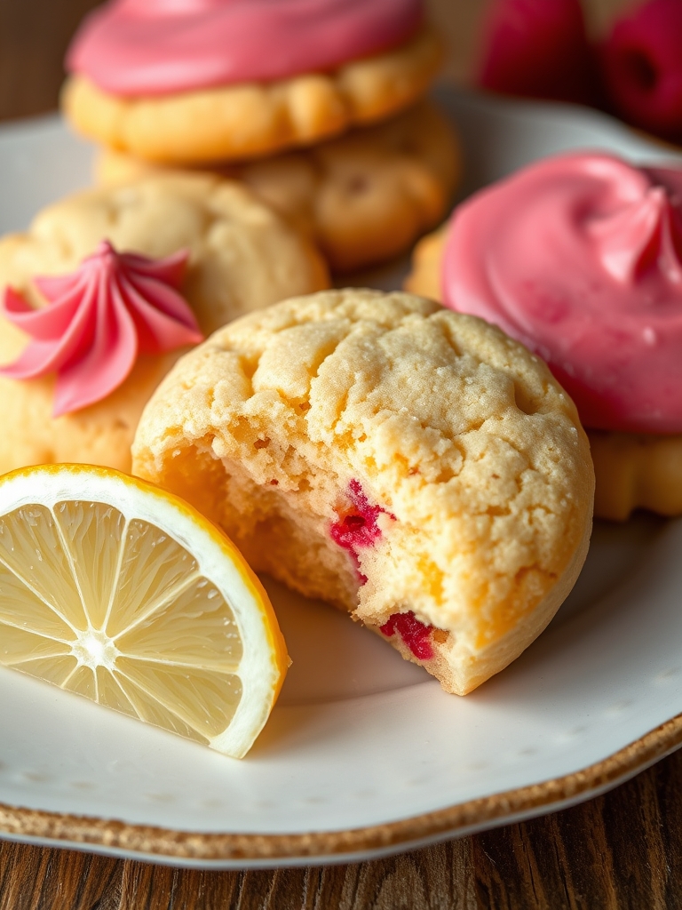 Moist Lemon Cookies with Raspberry Frosting ingredients