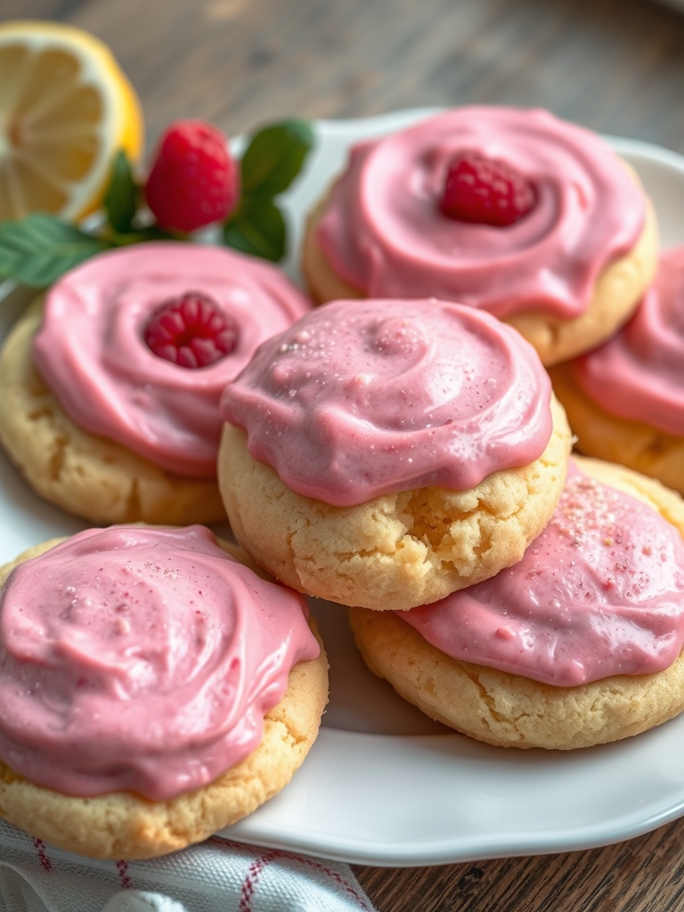 Welcome To SLOWCROCKPOT 3 Moist Lemon Cookies with Raspberry Frosting