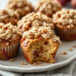 Nostalgic Rhubarb Muffins with Crumbly Topping
