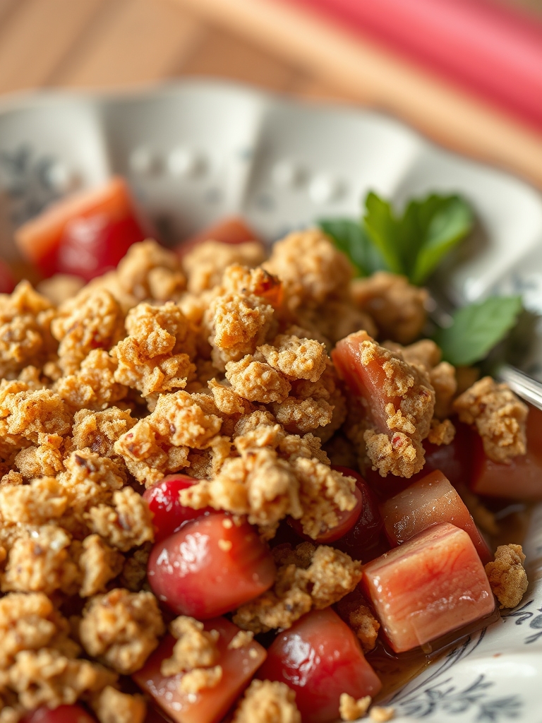 Old Fashioned Rhubarb Crisp