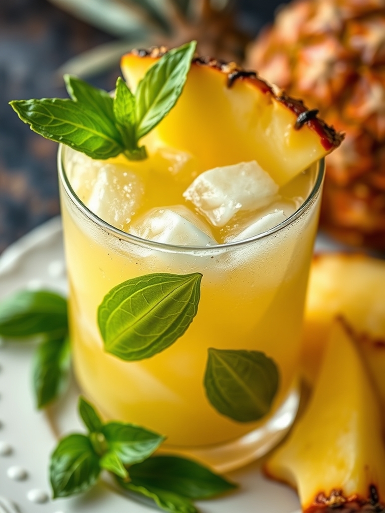 Pineapple and Basil Smash Cocktail Recipe