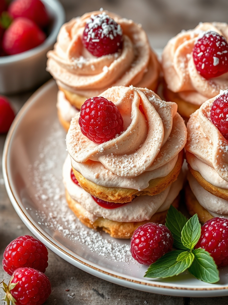 Raspberry Cream Napoleons