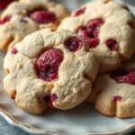 Raspberry Rose Shortbread Cookies