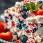 Red White & Blue Cheesecake Salad