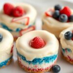 Red White & Blue Mini Cheesecakes