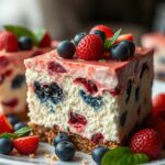 Red White and Blue Cheesecake Salad