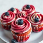 Red White and Blueberry Cupcakes