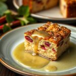 Rhubarb Cake with Butter Sauce