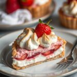 Rhubarb Cream Tart with Strawberry Meringue