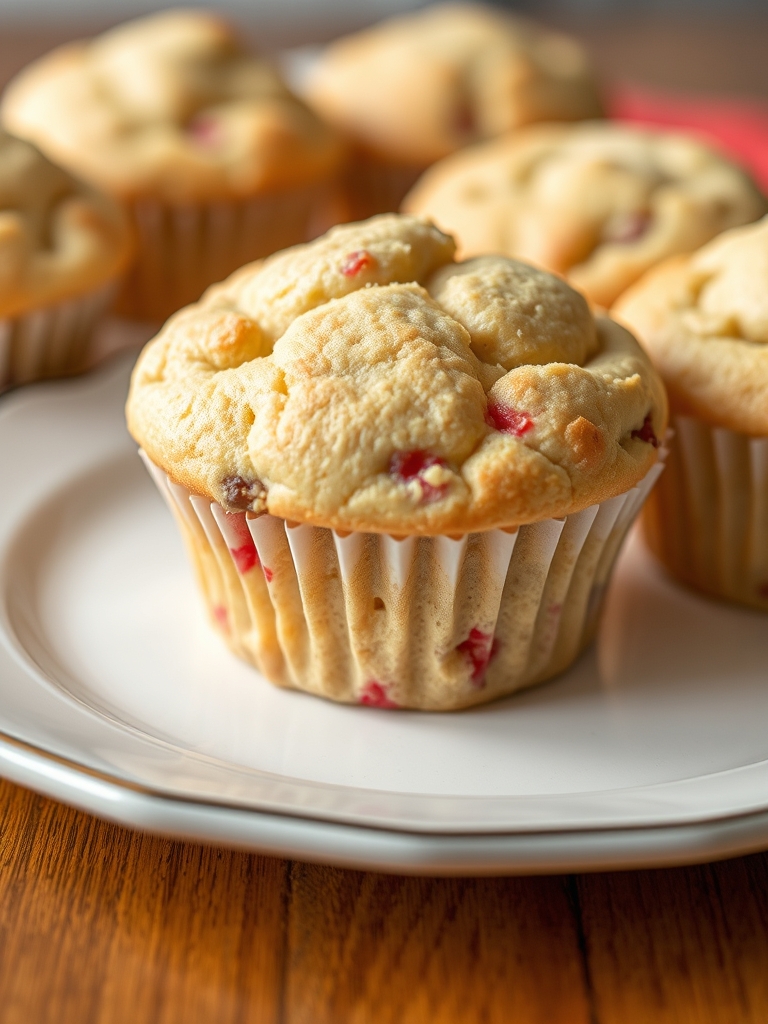 Rhubarb Sour Cream Muffins