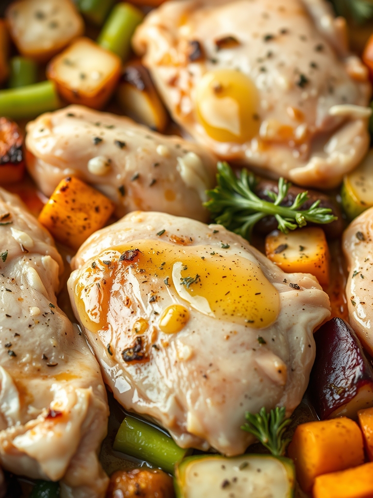 Sheet Pan Garlic Butter Chicken and Veggies Ingredients
