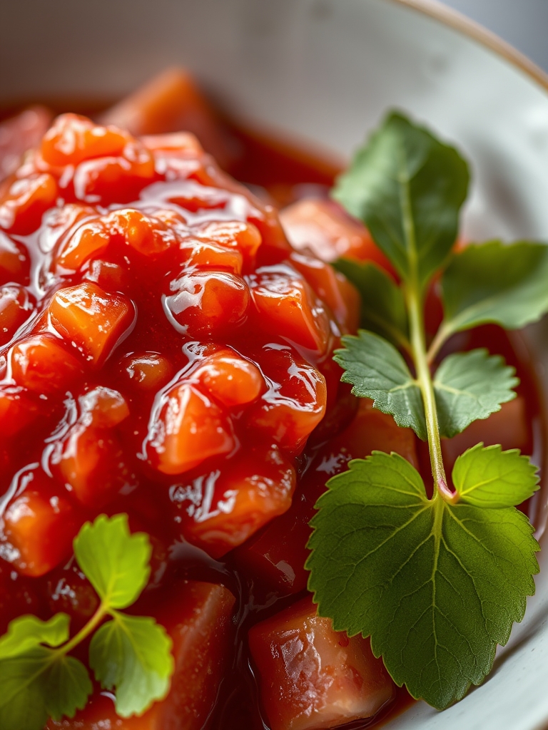 Slow Cooker Rhubarb Sweet Chili Jam