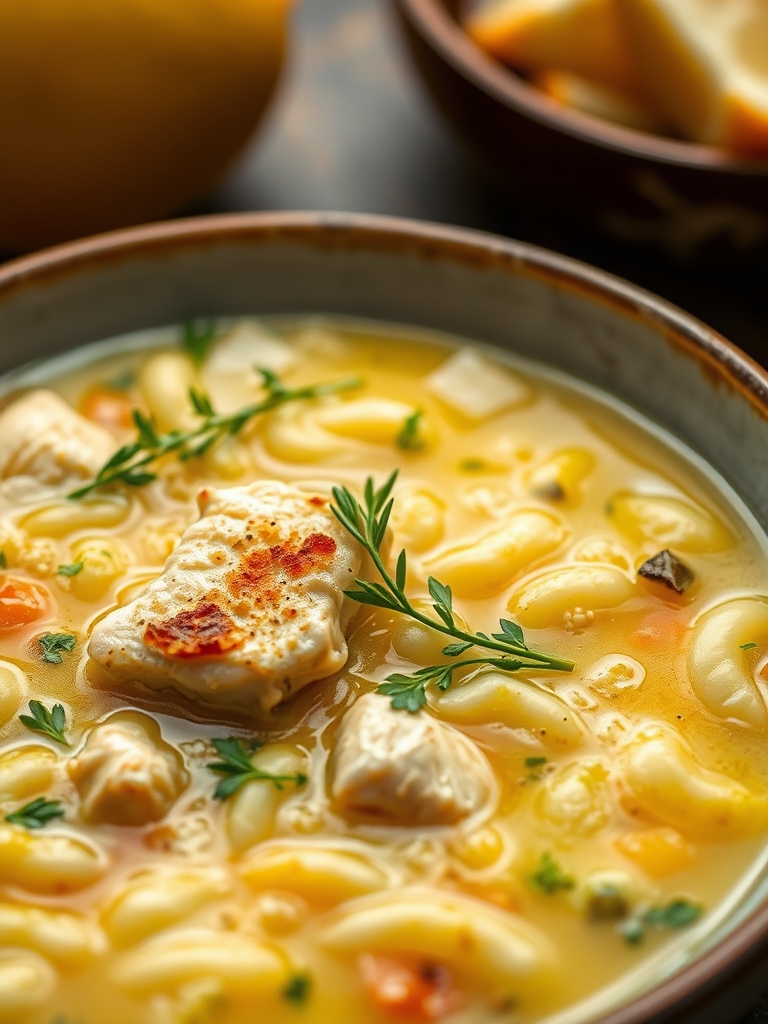 Spring Lemon Chicken Orzo Soup Recipe