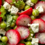 Sugar Snap Pea Salad with Radishes Feta and Arugulaingredients