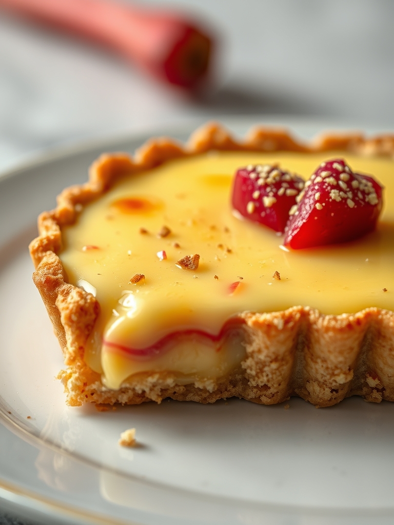 Sweet Rhubarb Custard Tart