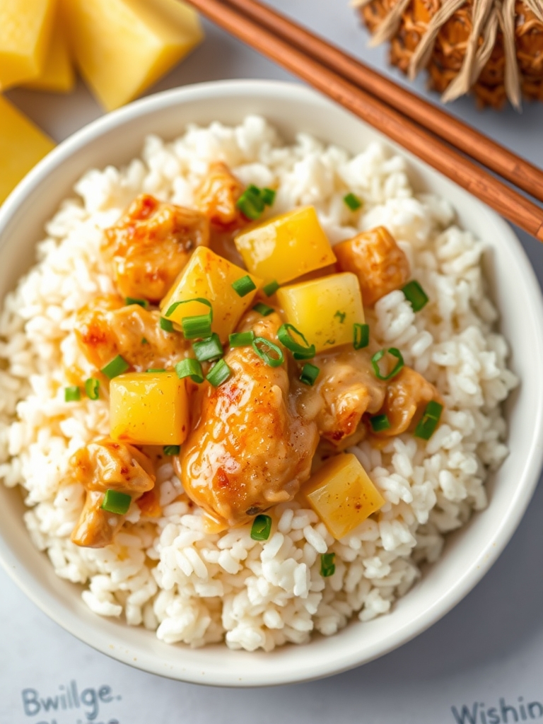 Sweet and Savory Pineapple Chicken and Rice Ingredients
