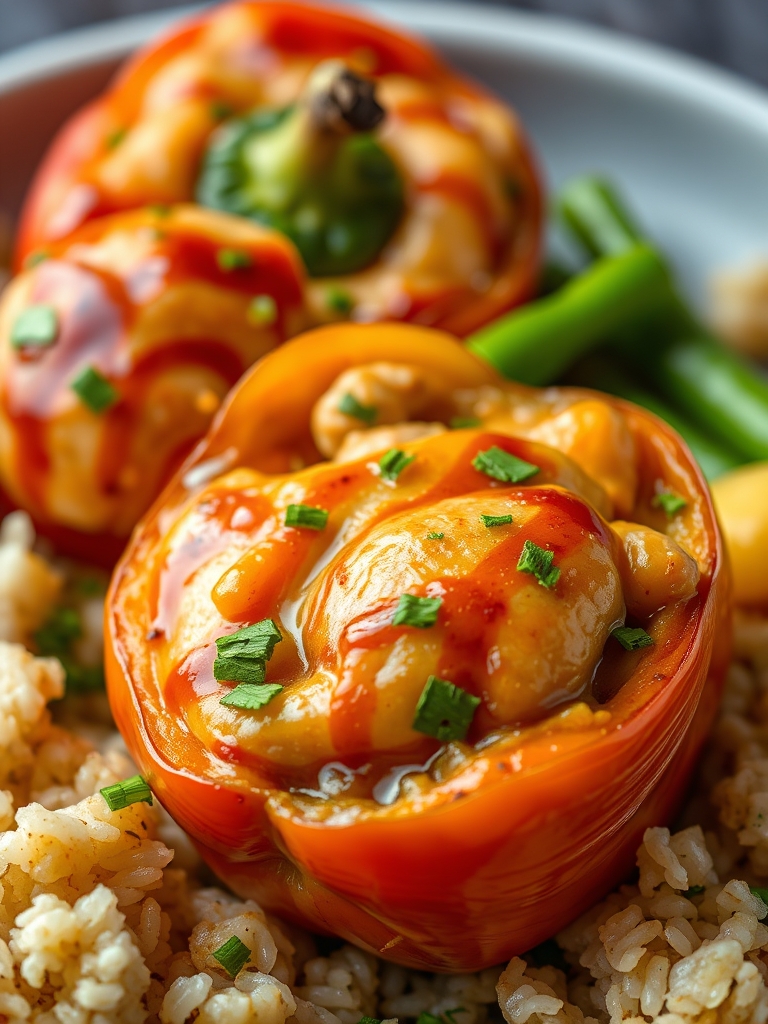 Ingredients for Teriyaki Pineapple Chicken and Rice Stuffed Peppers