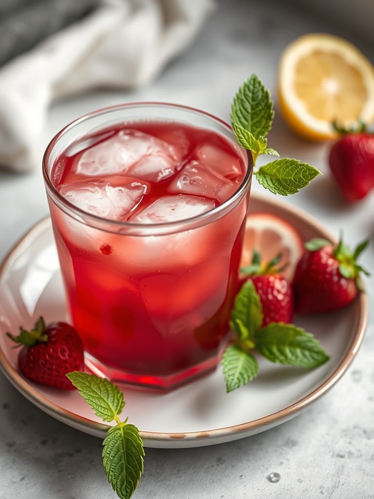 The Best Hibiscus Tea Strawberry-Lemonade