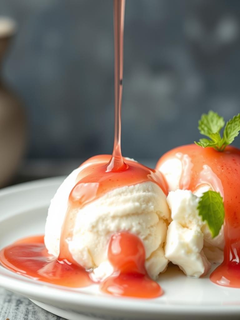Zesty Rhubarb Sauce for Ice Cream