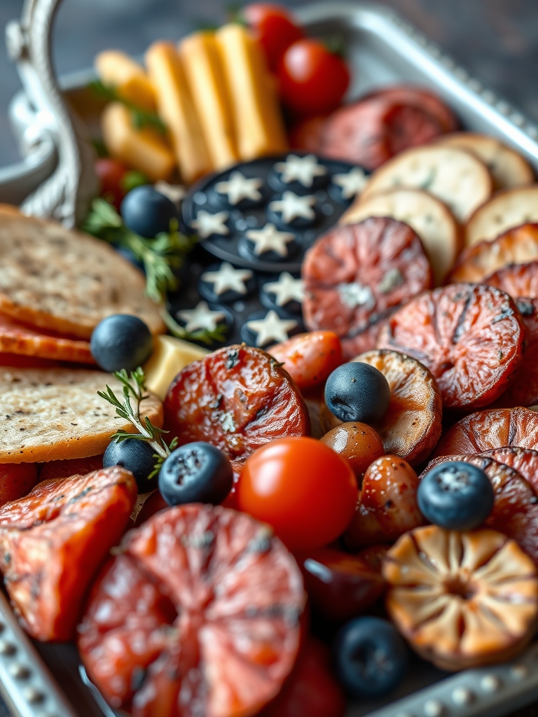 American Flag Snack Tray Charcuterie