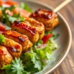 BBQ Chicken Skewer Salad